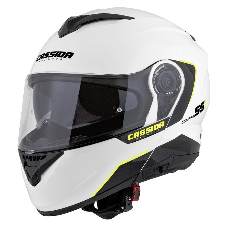 Cassida Compress 2.0 Refraction belo-črno-fluo rumena motoristična čelada