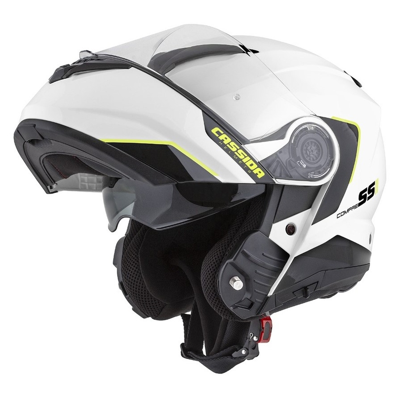 Cassida Compress 2.0 Refraction belo-črno-fluo rumena motoristična čelada