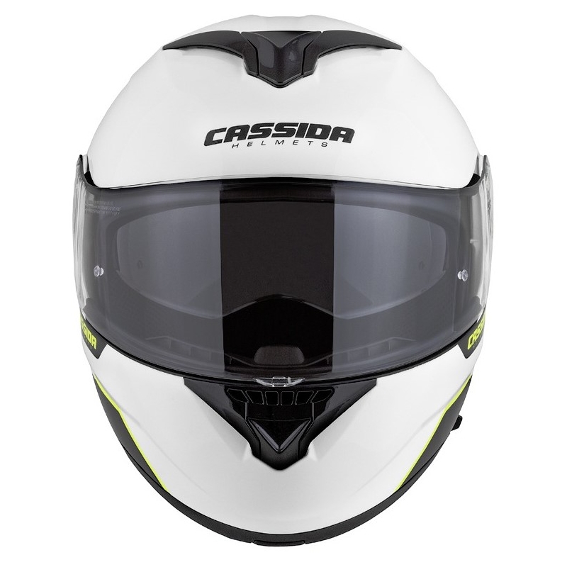 Cassida Compress 2.0 Refraction belo-črno-fluo rumena motoristična čelada