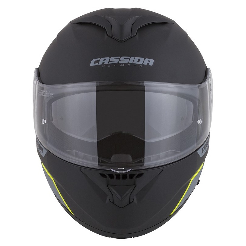 Cassida Compress 2.0 Refraction črno-sivo-fluo rumena prevračalna motoristična čelada razprodaja