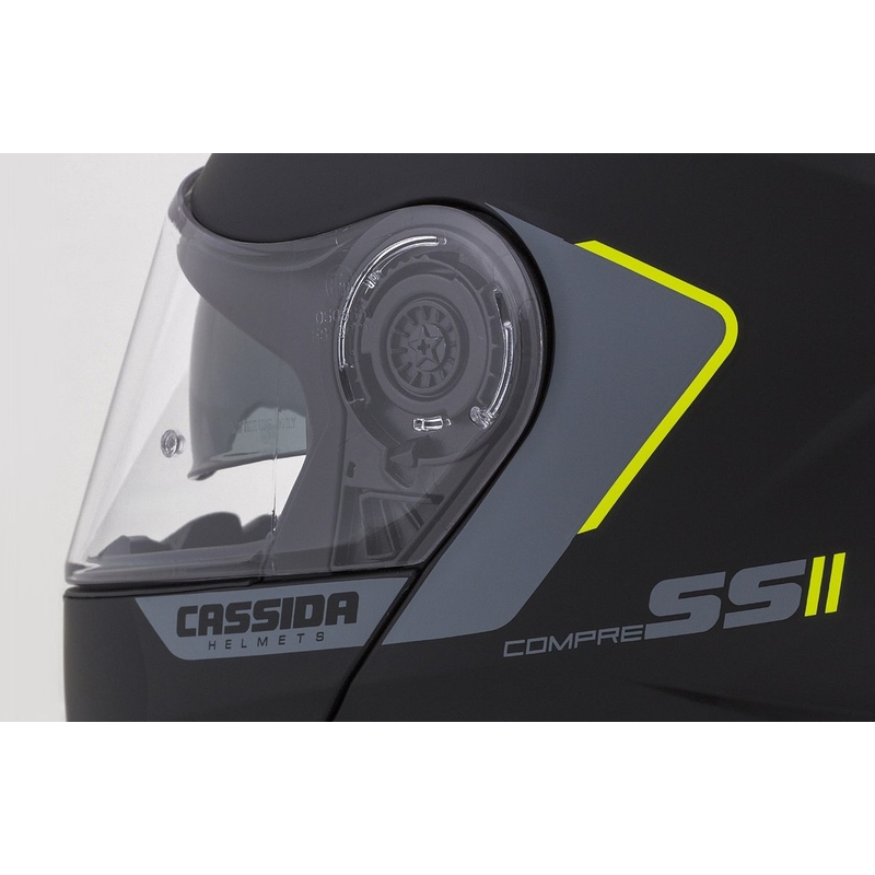 Cassida Compress 2.0 Refraction črno-sivo-fluo rumena prevračalna motoristična čelada razprodaja