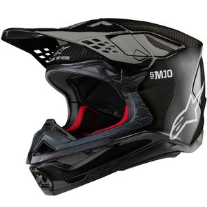 Čelada za motokros Alpinestars Supertech S-M10 Solid FIM2, črna