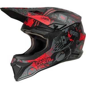 Motokros čelada O'Neal 1SRS Vibrant mat črno-rdeča