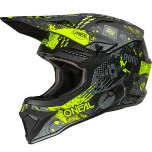 Motokros čelada O'Neal 1SRS Vibrant mat črno-fluo rumena