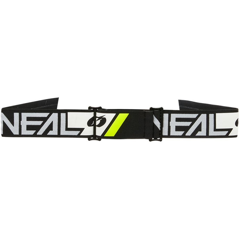 Motokros očala O'Neal B-55 Cram črno-bela z zrcalnim zlatim pleksi steklom
