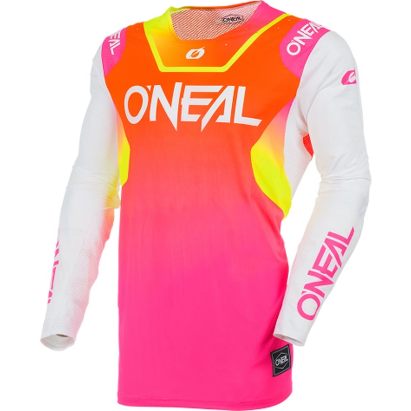 Motokros dres O'Neal Prodigy Five Six V.27 belo-neonski