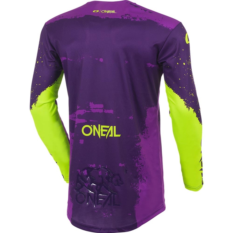 Motokros dres O'Neal Mayhem Paint vijolično-neonsko rumen