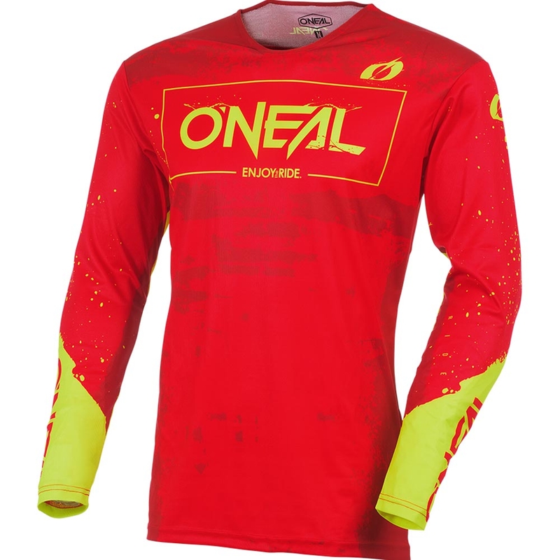 O'Neal Mayhem Paint rdeče-neonsko rumen motokros dres