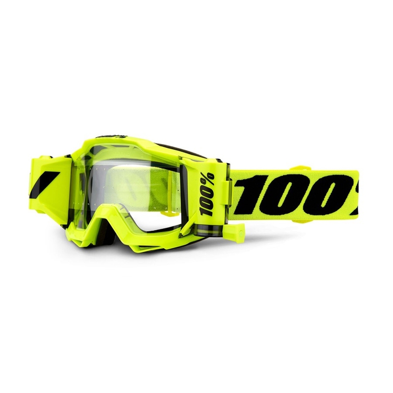 Motokros očala 100% Accuri Forecast Outlaw fluo rumena (prozorno steklo)