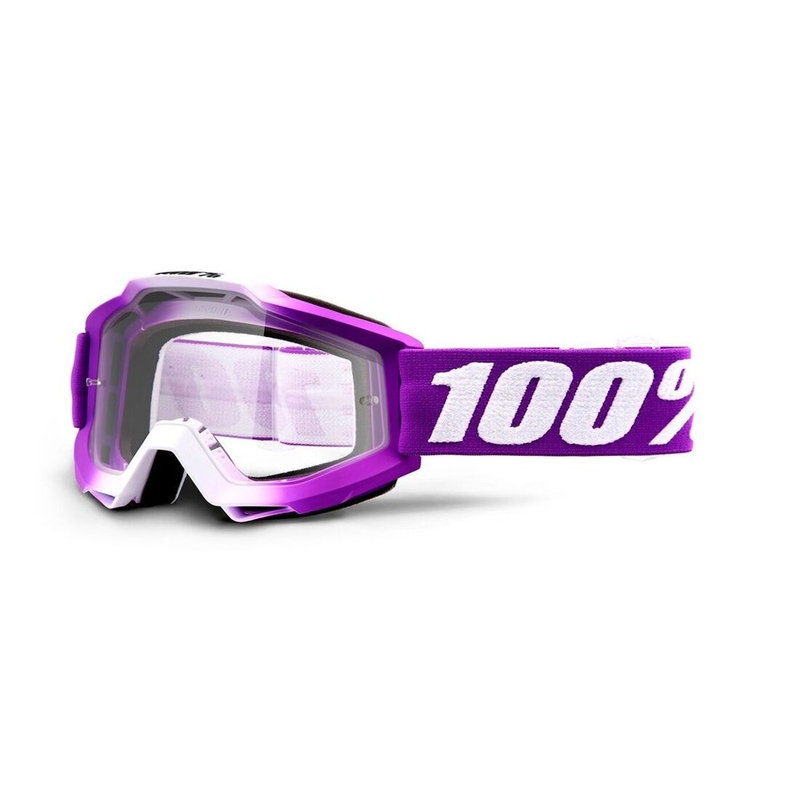 Otroška očala za motokros 100% Accuri Framboise (prozorna pleksi)