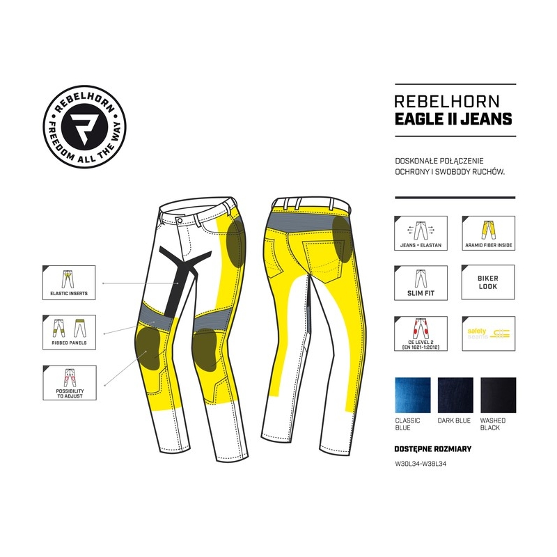 Rebelhorn Eagle II Blue Motorcycle Jeans razprodaja