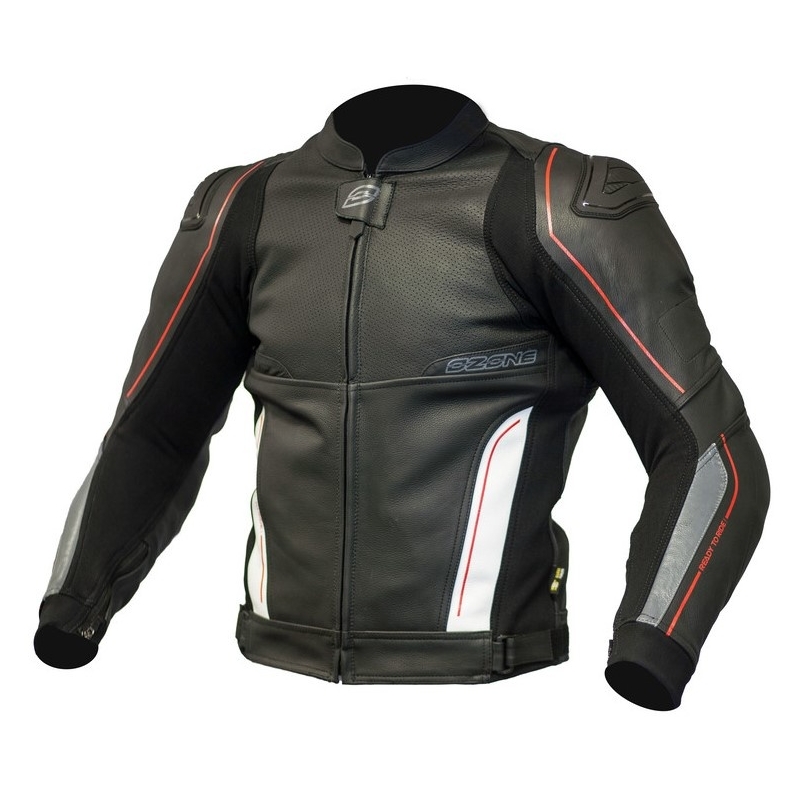 Ozone Volt Black and White Motorcycle Jacket razprodaja