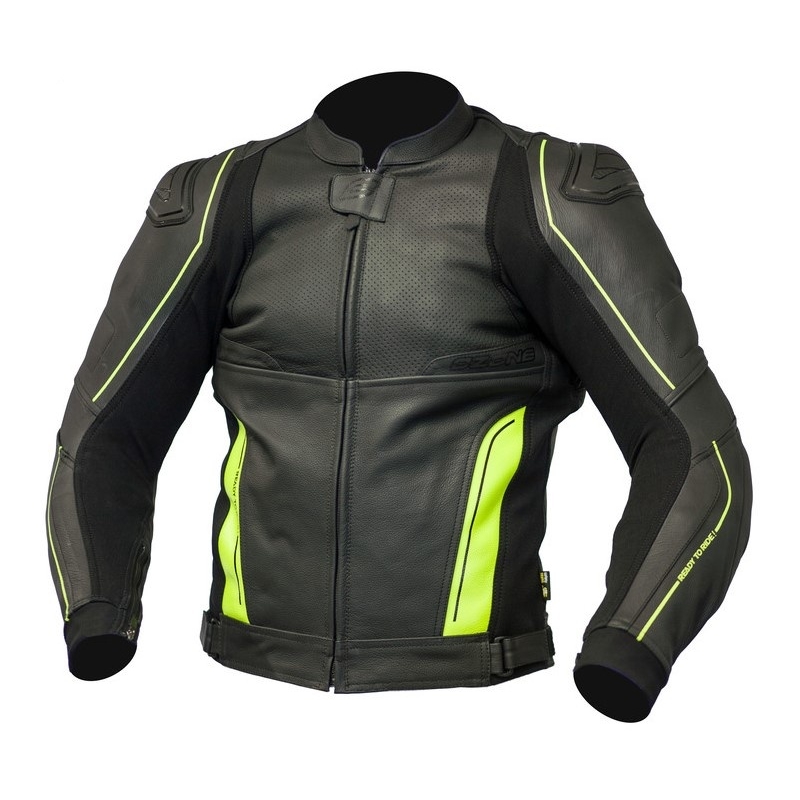 Motoristična jakna Ozone Volt black-fluo yellow