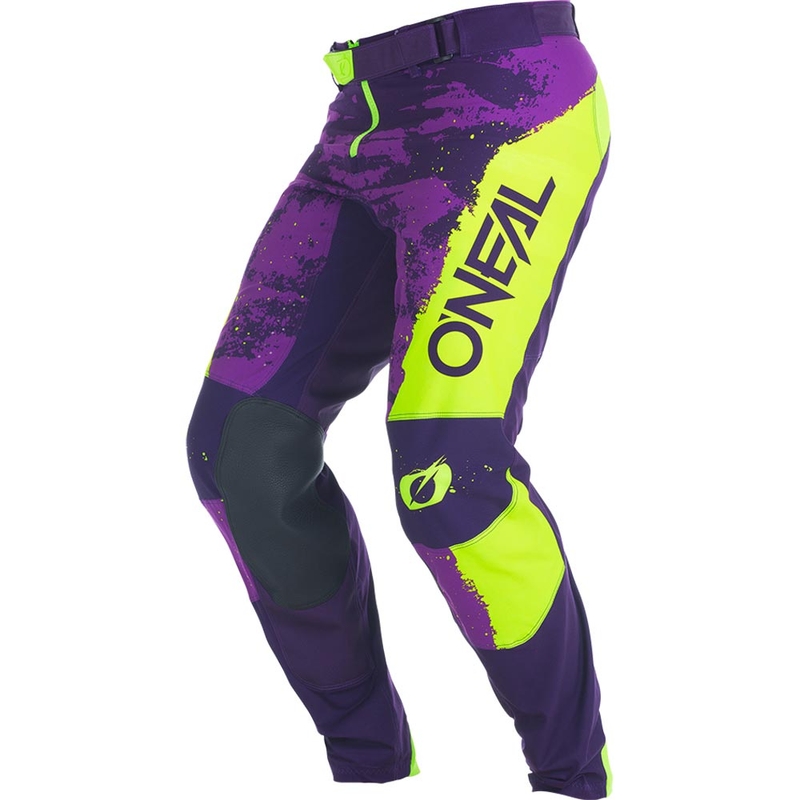 Motokros hlače O'Neal Mayhem Paint vijolično-fluo rumene