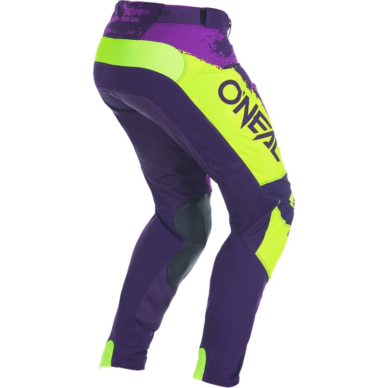Motokros hlače O'Neal Mayhem Paint vijolično-fluo rumene