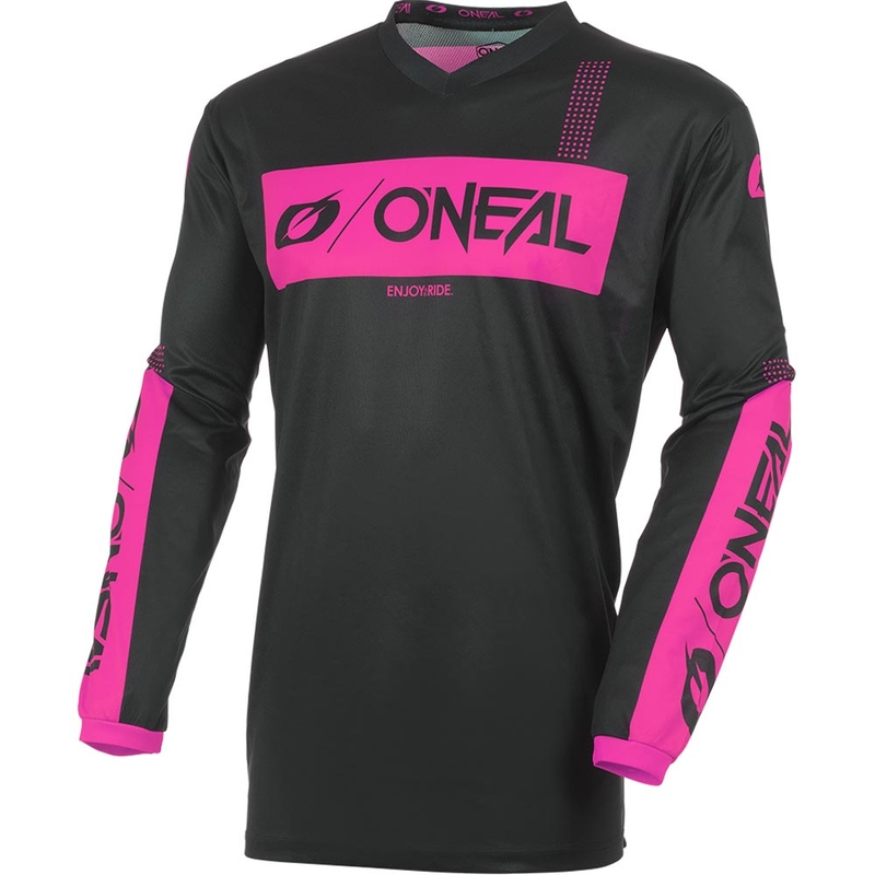 Ženski motokros dres O'Neal Element Racewear črno-roza