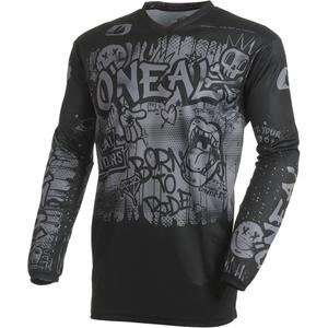 Motokros dres O'Neal Element Rancid črno-siv