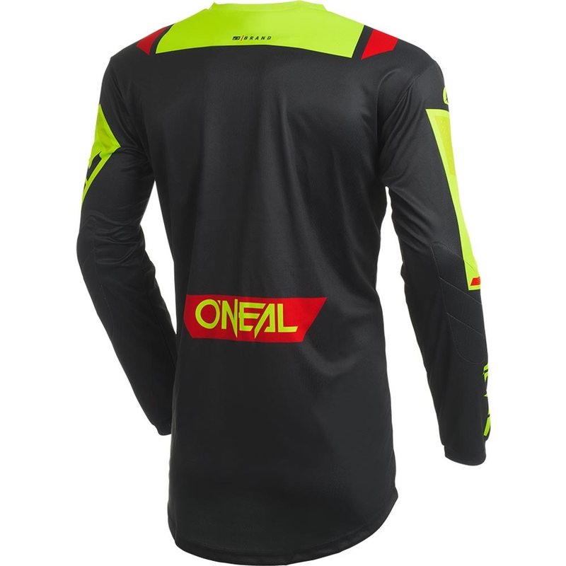 Motokros dres O'Neal Element Factor črno-neonsko rumen