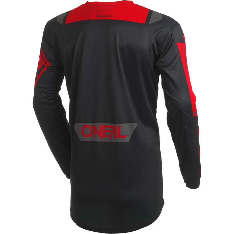 Motokros dres O'Neal Element Factor črno-rdeč