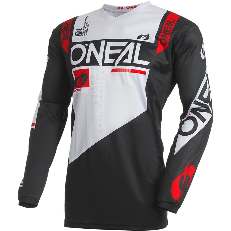 Motokros dres O'Neal Element Factor črno-bel
