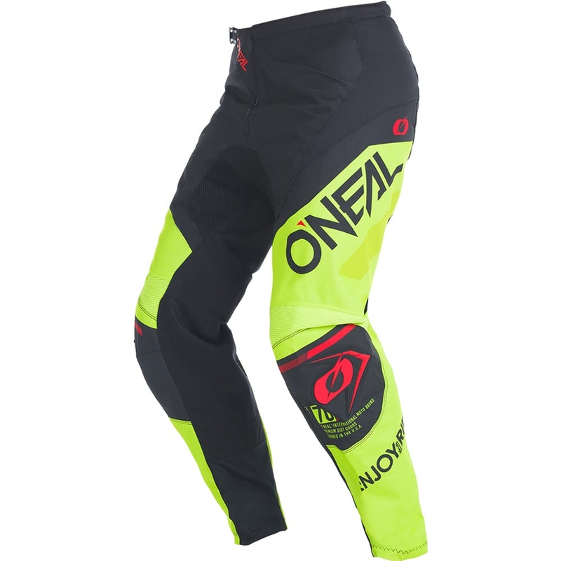 Motokros hlače O'Neal Element Factor črno-neonsko rumene