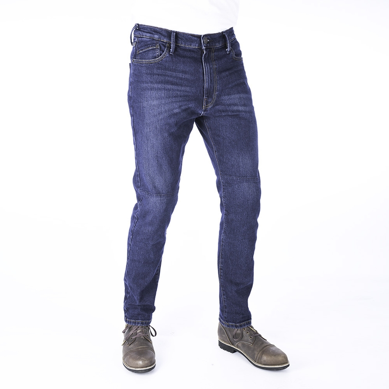 Oxford Original Approved Slim Fit Cropped Motorcycle Jeans Blue razprodaja