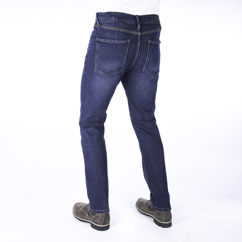 Oxford Original Approved Slim Fit Cropped Motorcycle Jeans Blue razprodaja