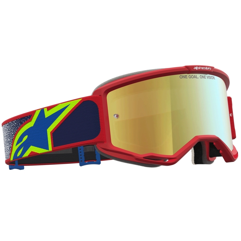 Motokros očala Alpinestars Vision 5 Drag rdeče-modro-fluo rumena