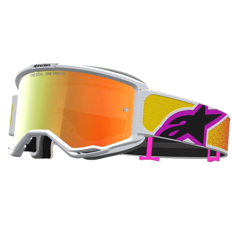 Motokros očala Alpinestars Vision 5 Drag oranžno-rdeča
