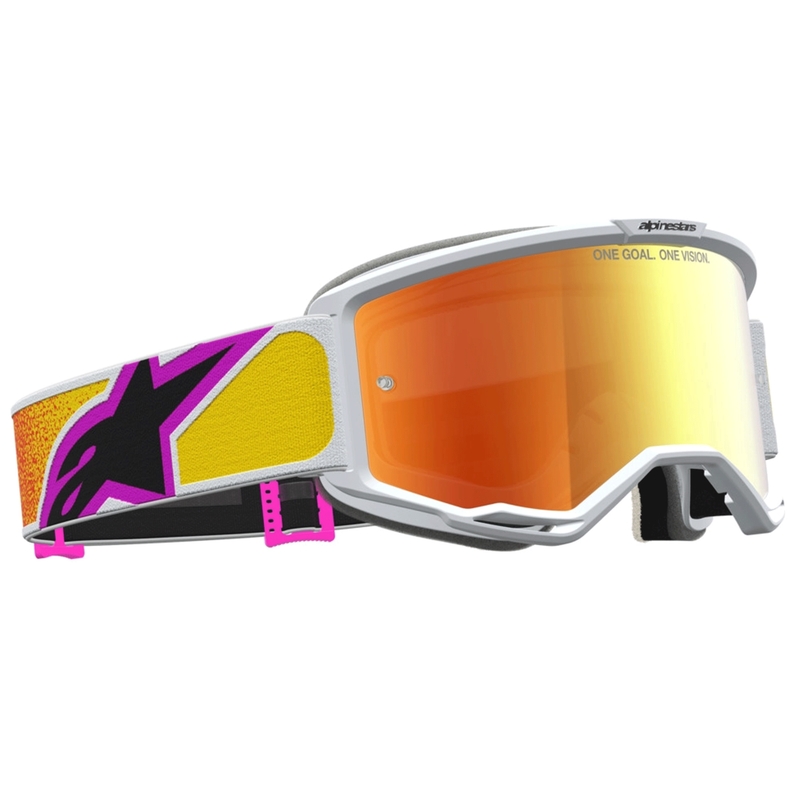 Motokros očala Alpinestars Vision 5 Drag oranžno-rdeča