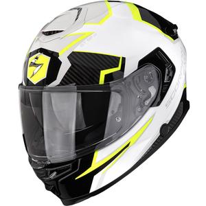 Scorpion EXO-GT SP Air Atlas motoristična čelada z integriranim obrazom, bela-črna-fluo rumena