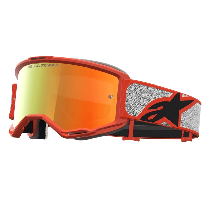Motokros očala Alpinestars Vision 5 Rora srebrno-oranžna