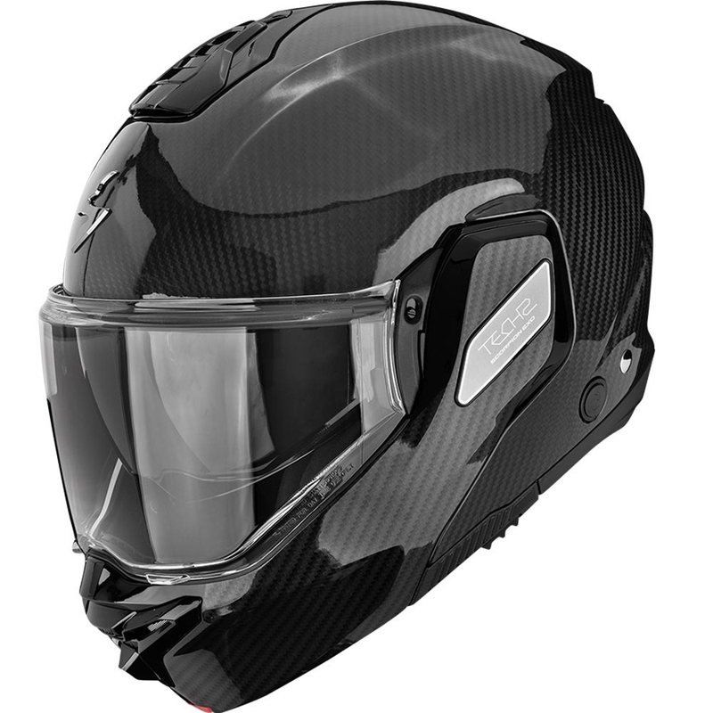 Scorpion EXO-TECH II Carbon Solid preklopna motoristična čelada črne barve