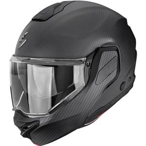 Motoristična čelada Scorpion EXO-TECH II Carbon Solid, preklopna, mat črna