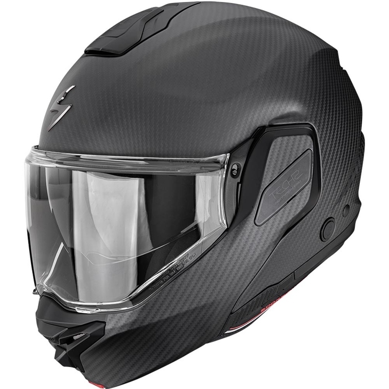 Motoristična čelada Scorpion EXO-TECH II Carbon Solid, preklopna, mat črna