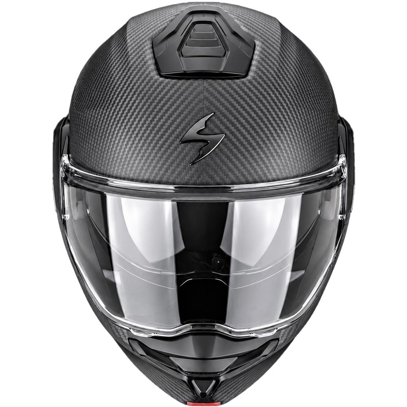 Motoristična čelada Scorpion EXO-TECH II Carbon Solid, preklopna, mat črna