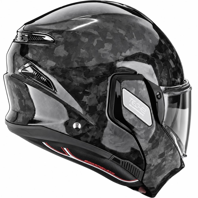 Moto čelada Scorpion EXO-TECH II Onyx Carbon, preklopna, črna