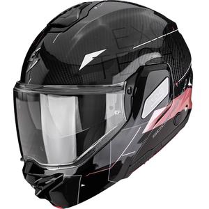 Moto čelada Scorpion EXO-TECH II Carbon Viator z nagibom, črno-roza