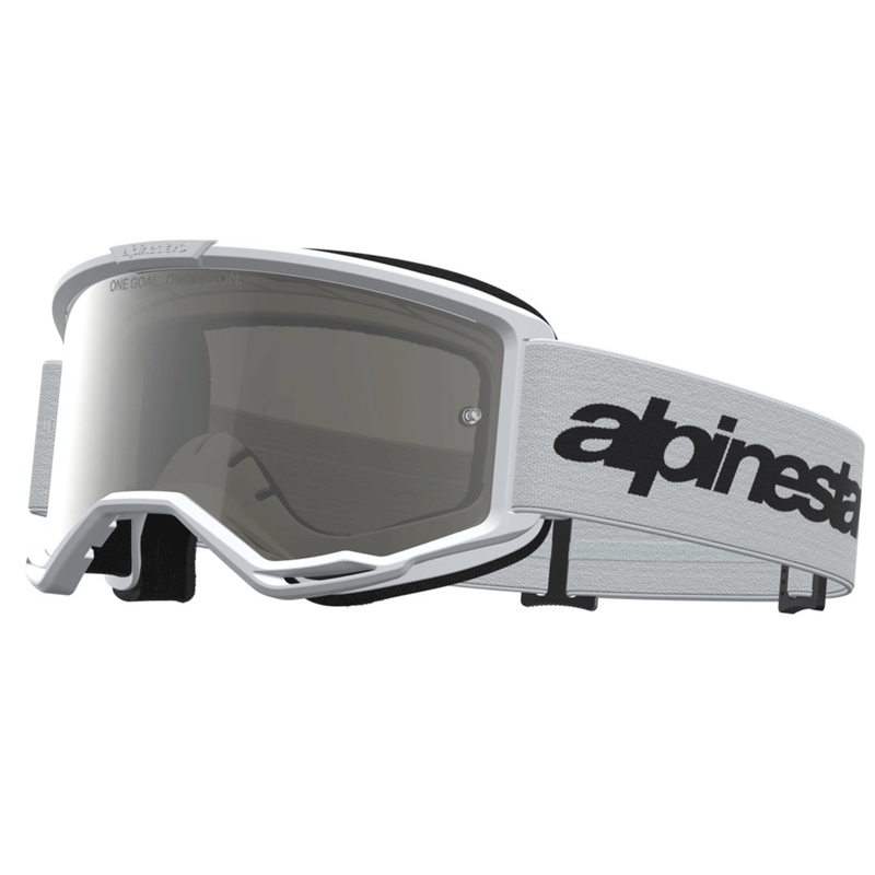 Motokros očala Alpinestars Vision 3 Wordmark belo-črna