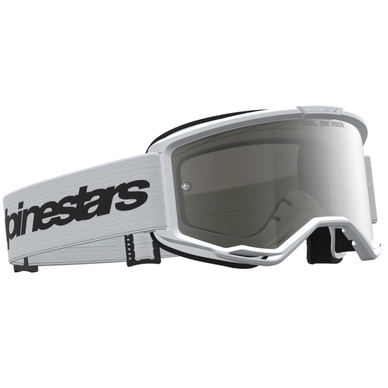 Motokros očala Alpinestars Vision 3 Wordmark belo-črna