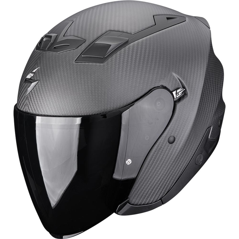 Moto čelada Scorpion EXO-Z1 Carbon Solid z odprtim obrazom, mat črna