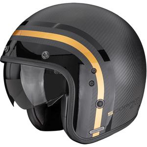 Moto čelada Scorpion Belfast II Carbon Regal z odprtim obrazom, mat črno-zlata