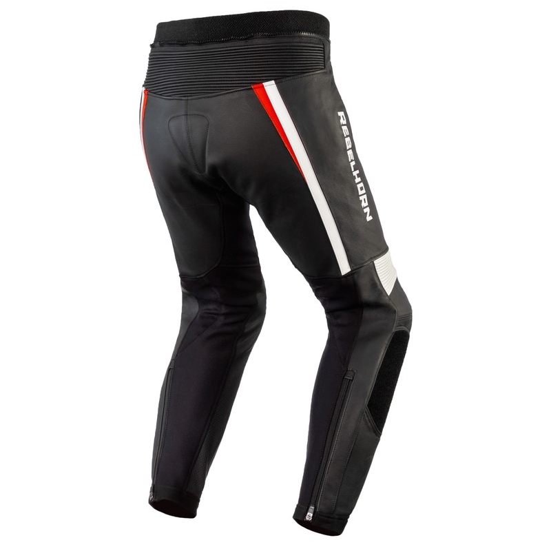 Rebelhorn Piston II PRO black-white-fluo red motoristične hlače za motoriste razprodaja
