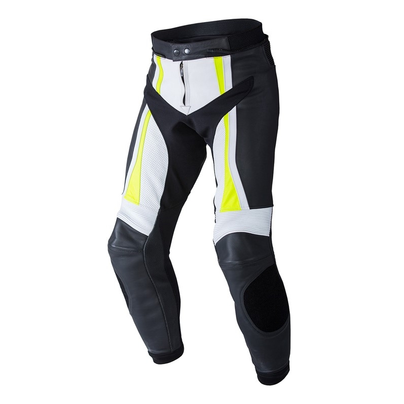 Rebelhorn Piston II PRO black-white-fluo yellow motoristične hlače za motoriste razprodaja