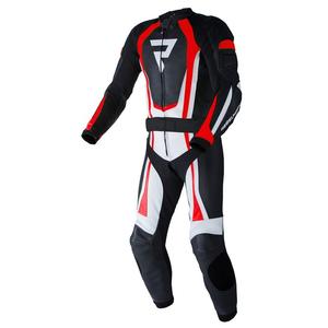 Rebelhorn Piston II PRO črno-beli-fluo rdeči motoristični kombinezon razprodaja