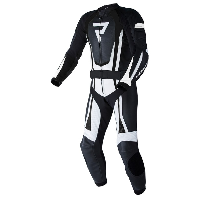 Rebelhorn Piston II PRO črno-beli motoristični kombinezon razprodaja