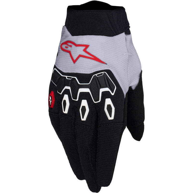 Motokros rokavice Alpinestars Full Bore V2 svetlo lila-črno-rdeče