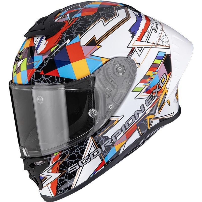 Scorpion EXO-R1 EVO II Air Pouls integralna motoristična čelada bela-večbarvna