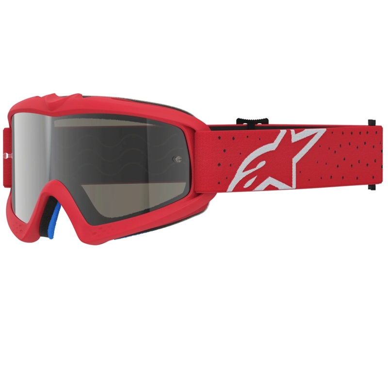 Otroška motokros očala Alpinestars Vision Youth Vesta, fluo rdeča-kromirana