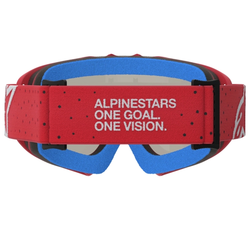 Otroška motokros očala Alpinestars Vision Youth Vesta, fluo rdeča-kromirana